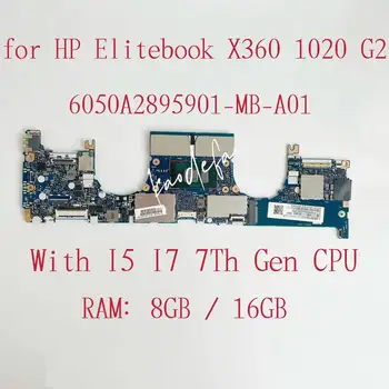 6050A2895901-MB-A01 материнская плата для ноутбука HP EliteBook X360 1020 G2 материнская плата Процессор: I5-7200U I7-7500U 7600U оперативная память: 8 ГБ/16 ГБ