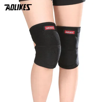 AOLIKES/ 1 пара уличных нескользящих наколенников, утолщенные наколенники для футбола, волейбола, экстремальных видов спорта, губчатый бандаж для поддержки колена, теплый протектор