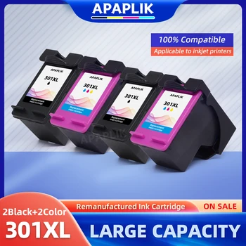 APAPLIK 2 Комплекта Чернильных Картриджей 301 XL Для HP 301XL Для Принтеров HP Deskjet 2540 2541 2542 2543 2544 2546 1000 1010 1011 Envy 5530