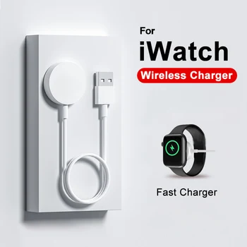 Для Apple Оригинальное Магнитное Беспроводное Зарядное Устройство Для iWatch 8 7 6 SE Портативные Часы с Быстрой Зарядкой Серии 5 4 3 2 1 USB-кабель