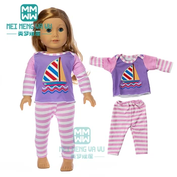 Одежда для куклы подходит для футболок, брюк, юбок для американских кукол 18 дюймов, детских кукол, рождественский подарок
