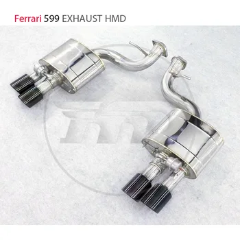 Шум выхлопных газов из нержавеющей стали HMD для автомобиля Ferrari 599 Performance Catback Turbo Sound Электронный клапанный глушитель