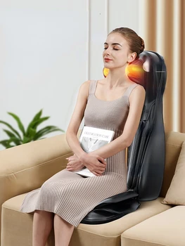 Электрическое массажное кресло Для шейного отдела позвоночника, спины, талии, Ягодиц, Всего тела, многофункциональная подушка, Массажный диван для дома